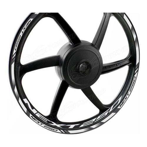 Friso + Adesivo Refletivo D4 Roda Moto Dafra Next 250