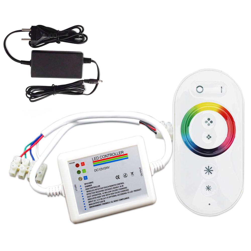 Comando Touch Rgb + Fonte 12v 5a Para 500 Led's em Oferta na Shopee