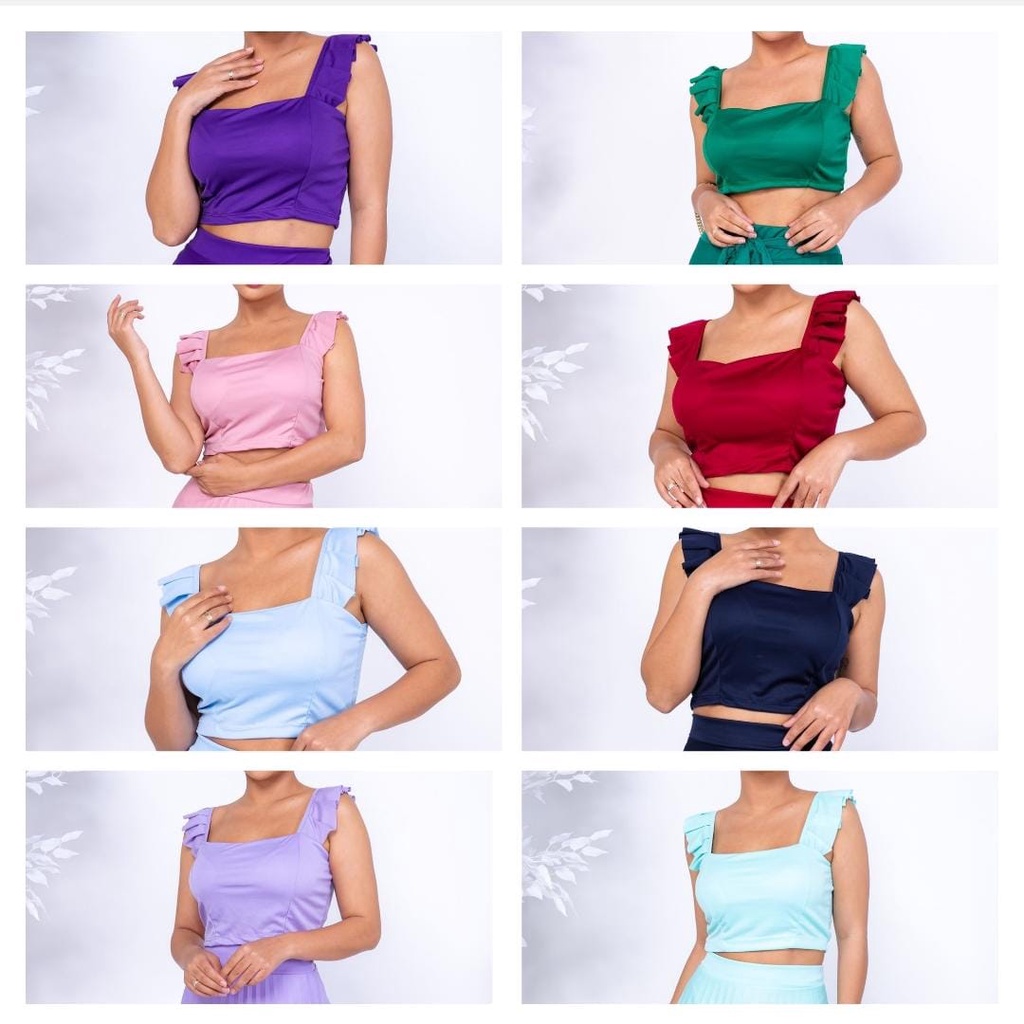 Cropped Top Com Bojo Moda Feminina cod 054 em Oferta na Shopee