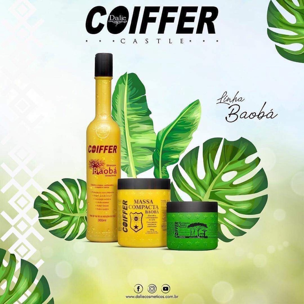 Kit Baobá Coiffer Cabelos Fortes Alta Performance 3 Passos