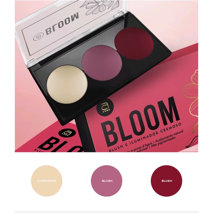 Paleta ANAIRANA Bloom - Blushe e iluminador.