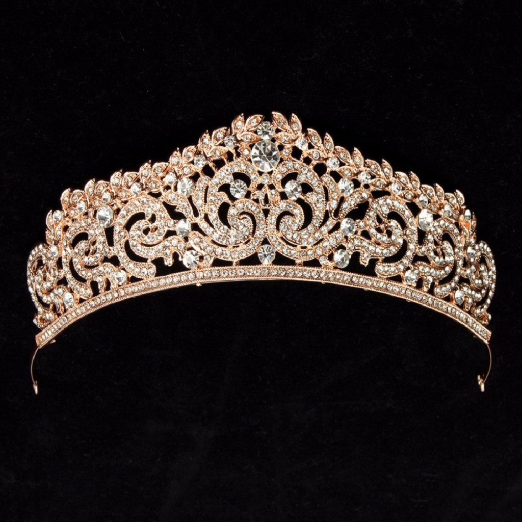 Tiara Coroa Arranjo De Cabelo Dourada Para Noivas em Oferta na Shopee