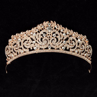Tiara Coroa Arranjo De Cabelo Dourada Para Noivas