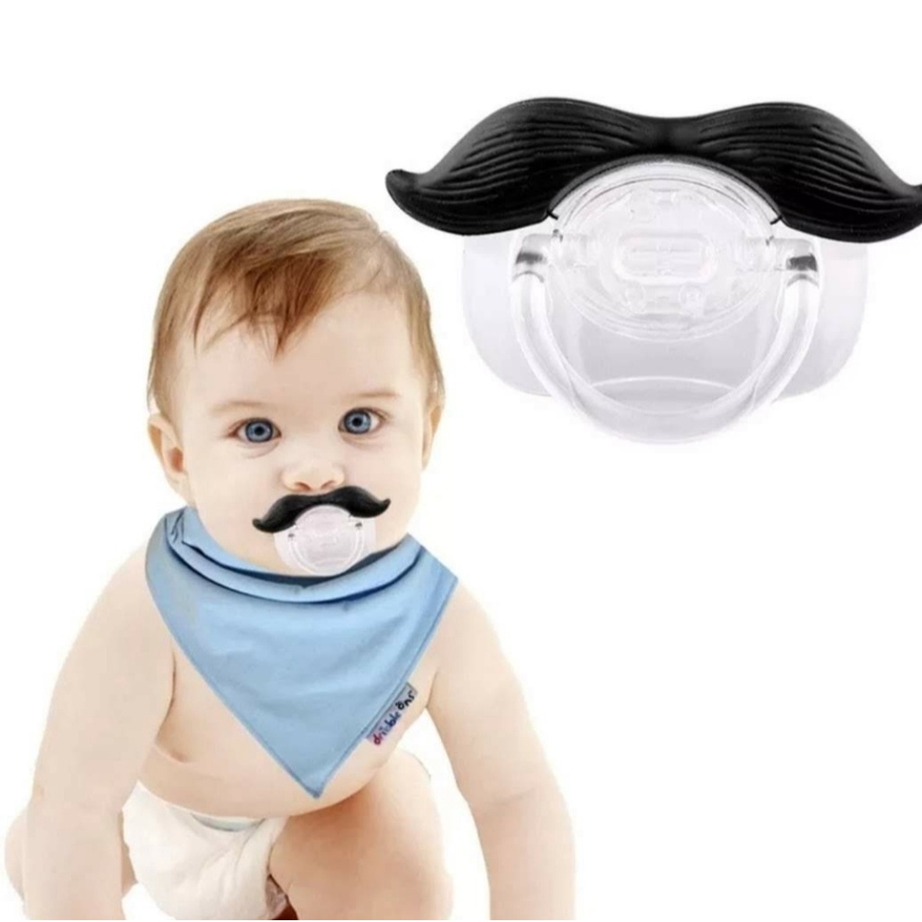 Chupetas de silicone divertidas - Beijinho e Bigode