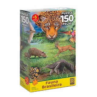 Quebra Cabeça 150 Peças Fauna Brasileira 03568 Grow em Oferta na Shopee