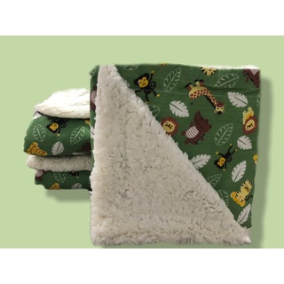 Coberdrom Dupla Face De Bebe Estampado Com Sherpa Manta De Berço Percal 100% Algodão Safari em Oferta na Shopee
