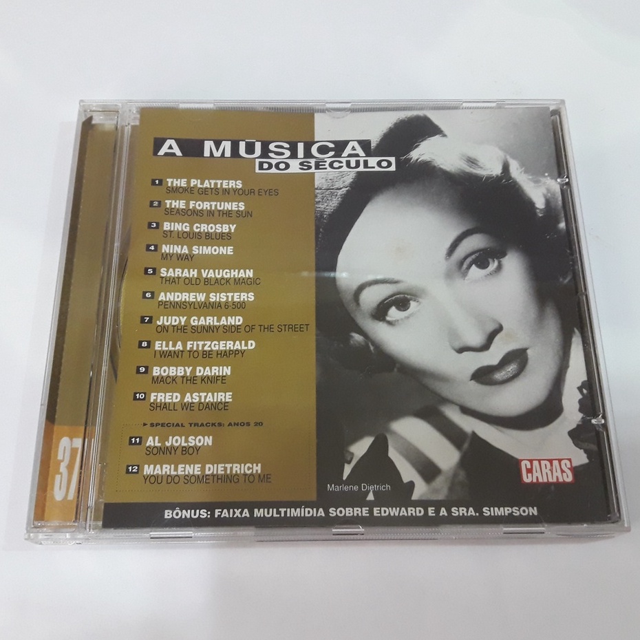 Cd Usado a Música do Século nº 37 Marlene Dietrich Revista Caras