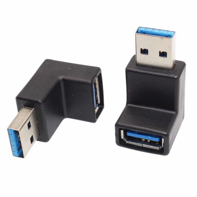 Conector Adaptador Usb 3.0 90 Graus Fêmea Macho