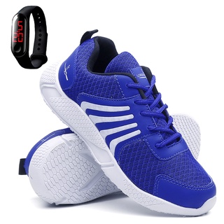Tenis Masculino Sapatenis Na Promoção Confortavel + Relogio Esporte