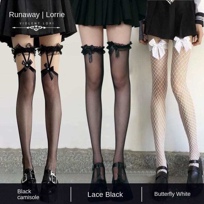 lace top over the knee socks