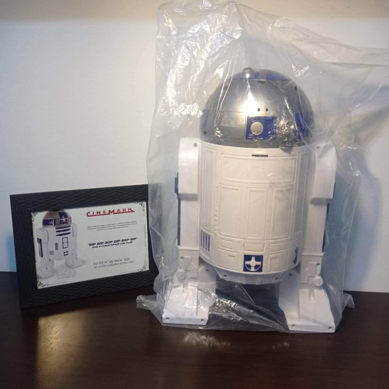 R2D2 balde de pipoca e copo Cinemark coleção