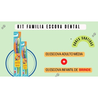 Escova Dental Condor Kit Familia C/2 Escovas. *atenção: Será Enviado Uma Cor Sortida!*
