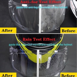 Película protetora anti-nevoeiro/chuva para capacete de motocicleta