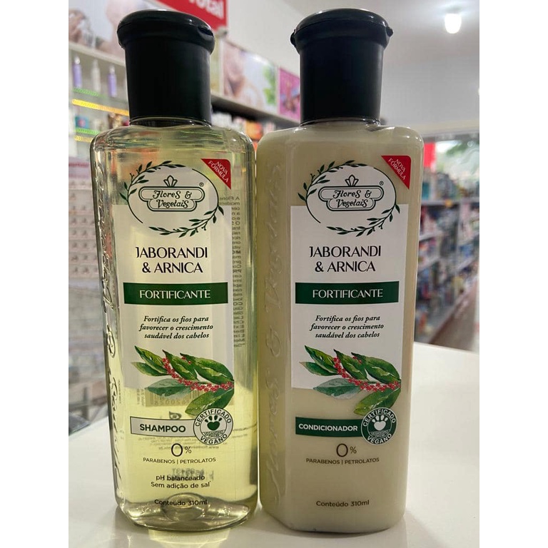 Kit Shampoo E Condicionador Flores E Vegetais Jaborandi E Arnica Fortificante