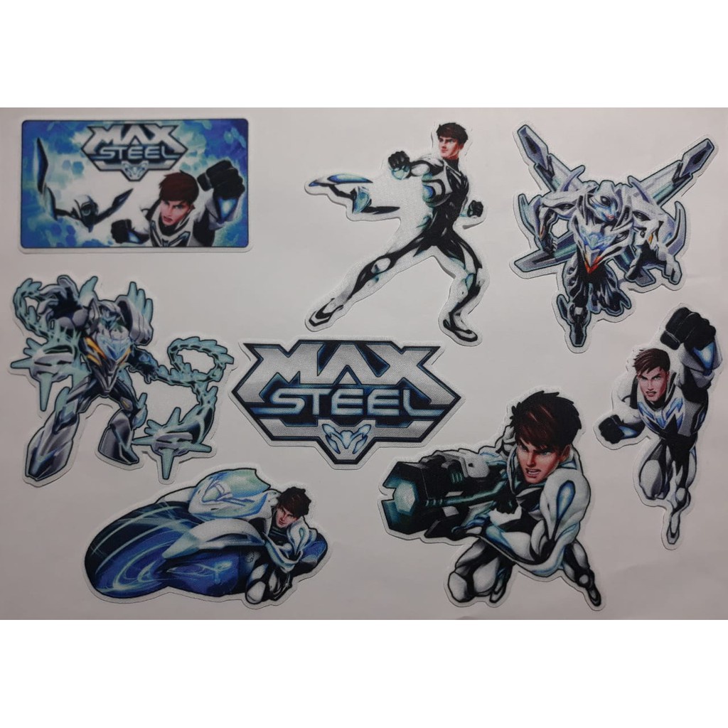 8 Max Steel Termocolante Aplique Estampado