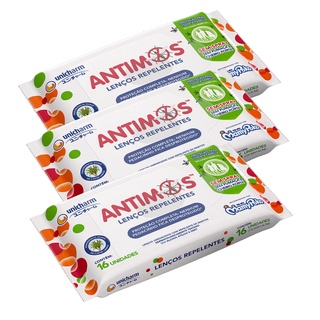 Kit 3 Lenço Antimos Lenço Repelentes Unicharm 16 Unid