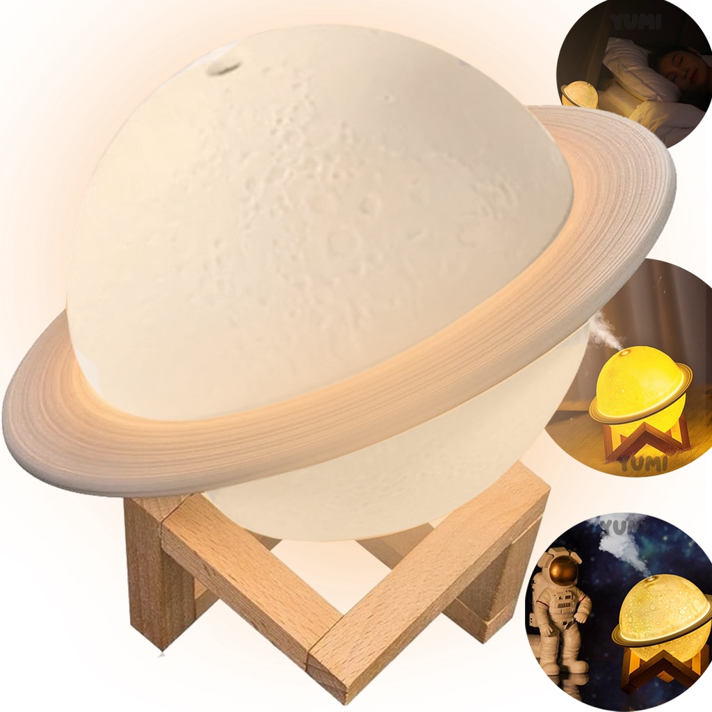 Umidificador Luminária Lua Saturno Planeta 3d C/ Garantia Difusor Aromatizador Aroma terapia Original