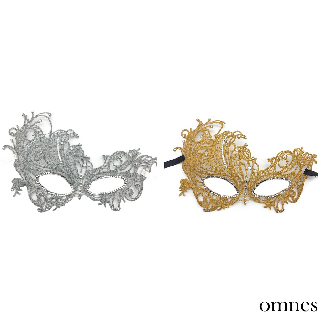 ORD7-Women Masquerade Mask, Mystery Pattern Lace Decorative Half 