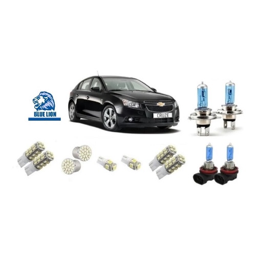 Kit 12 Lampadas Brancas Farol+milha+leds Smd Cruze 2011/2014