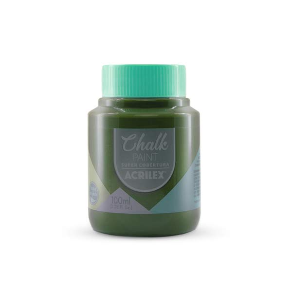 Tinta Chalk - Floresta 847 100ml - Pode ser usada em MDF, Gesso, Cerâmica, Galvanizado, Metal, Plástico e Vidro.