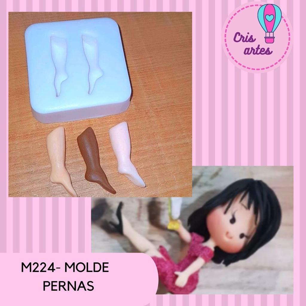 Molde de Silicone Biscuit Perna (topo de bolo) - Cris Artesdecor