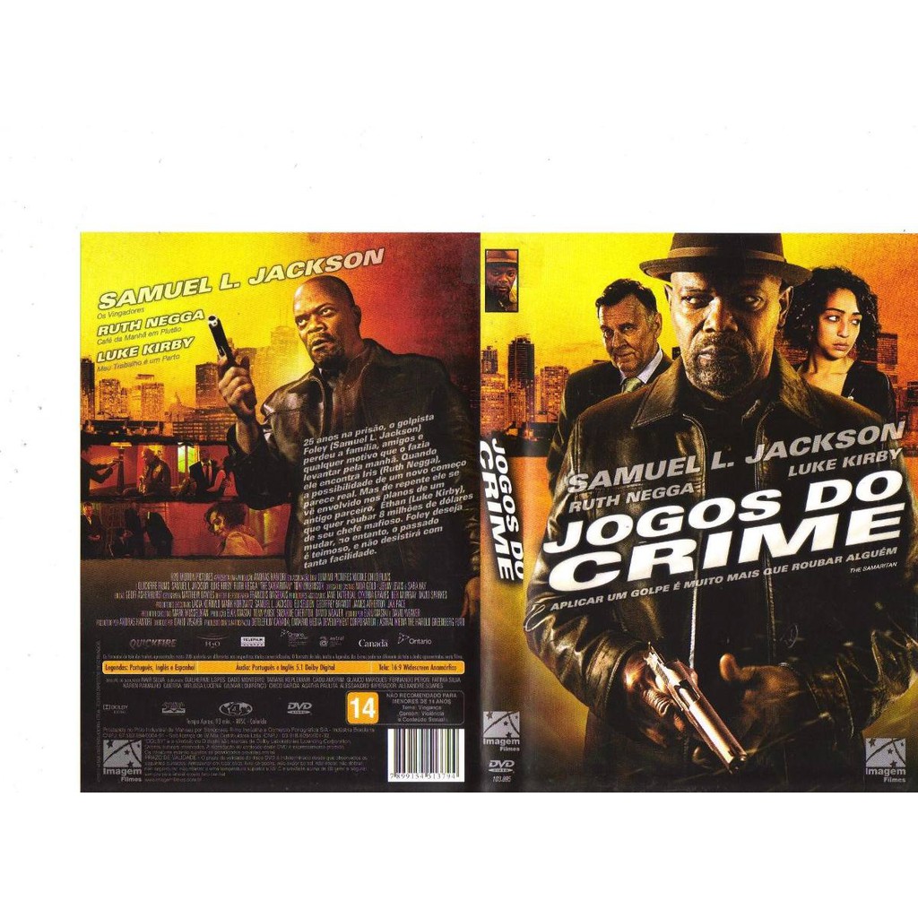 Dvd Jogos Do Crime, Samuel L. Jackson, Policial, Original