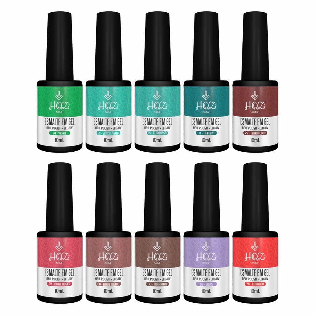 Esmalte Em Gel Hqz Cabine Led/uv Nails 10ml - Anvisa | Shopee Brasil