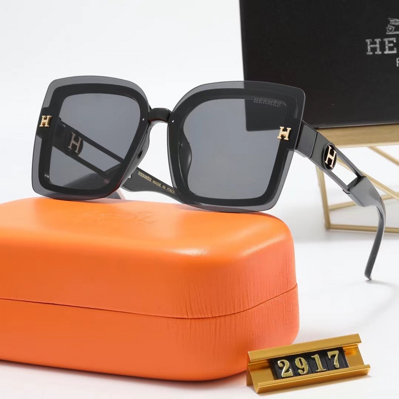 Hermes 2022 Óculos De Sol Feminino Grande Quadrado Com Lentes De Clipe -  Escorrega o Preço