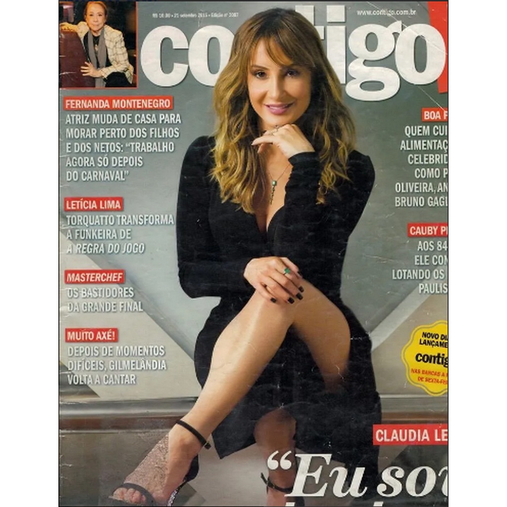 REVISTA CONTIGO, DE 21/09/2015, COM CLAUDIA LEITTE NA CAPA.
