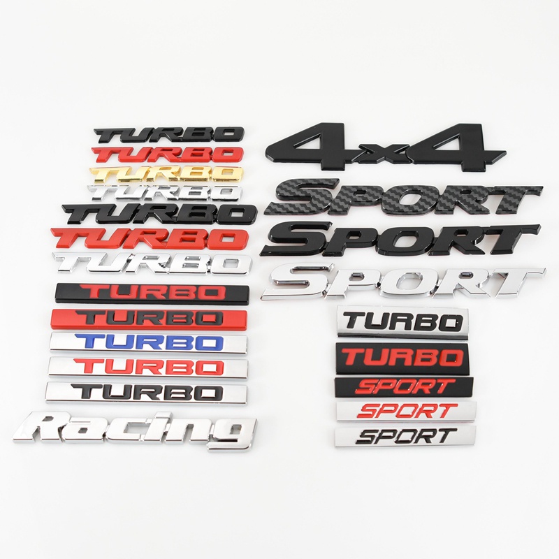 Adesivo De Carro 3D De Metal Dianteiro E Traseiro 4X4 RACING TURBO SPORT Logo Emblema Decalque Adesivos De Substituição em Oferta na Shopee