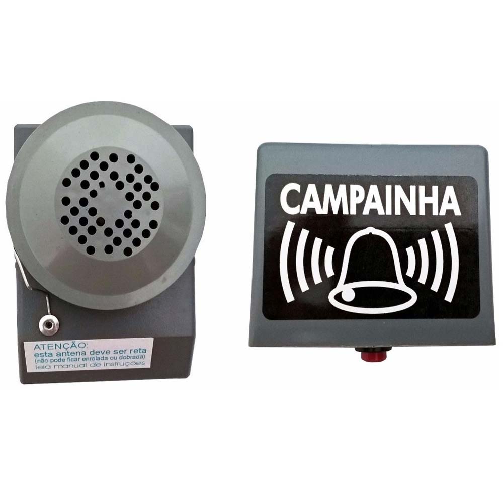Campainha Sem Fio R.s Nacional 100% Alcance 40 Metros Cinza R.S Nacional