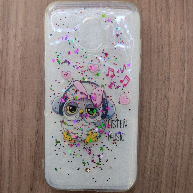 Capa de celular Samsung J2 pro 2018 Transparente/Corujinha/Glitter