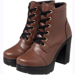 Coturno Plataforma Marrom 4709 em Oferta na Shopee