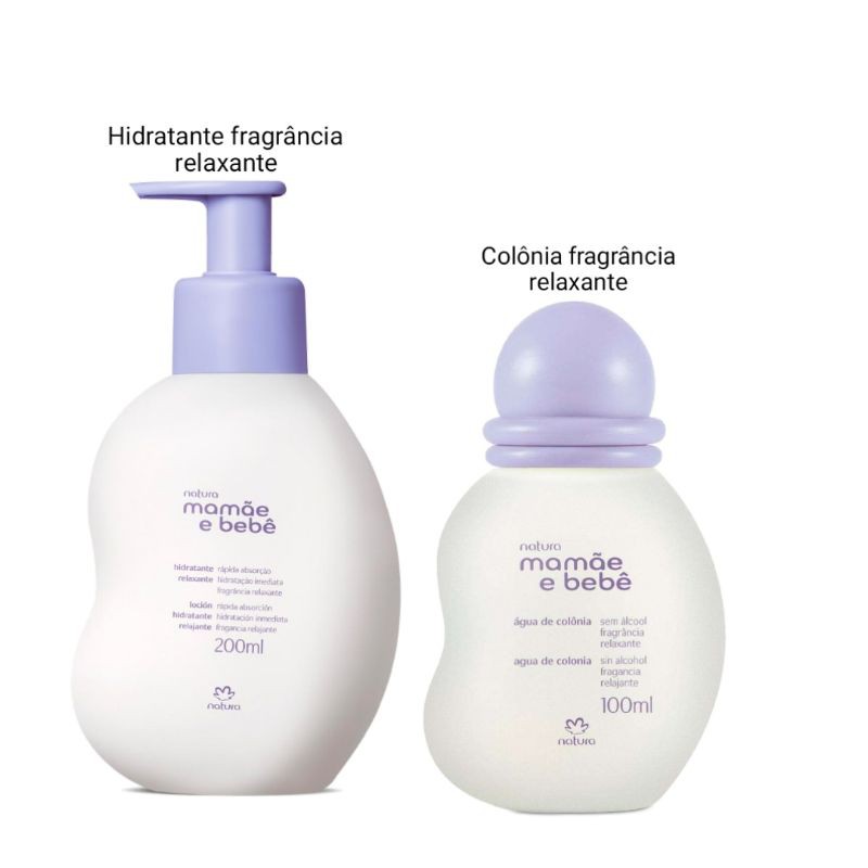 Kit Natura Mamae E Bebe Colonia Hidratante Fragrancia Relaxante Shopee Brasil