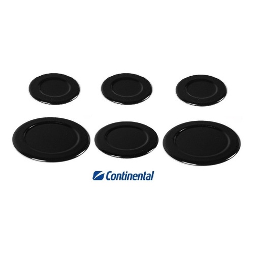 Kit 6 Tampas Peças Fogão Continental Caprice 3pq + 1md + 2gd