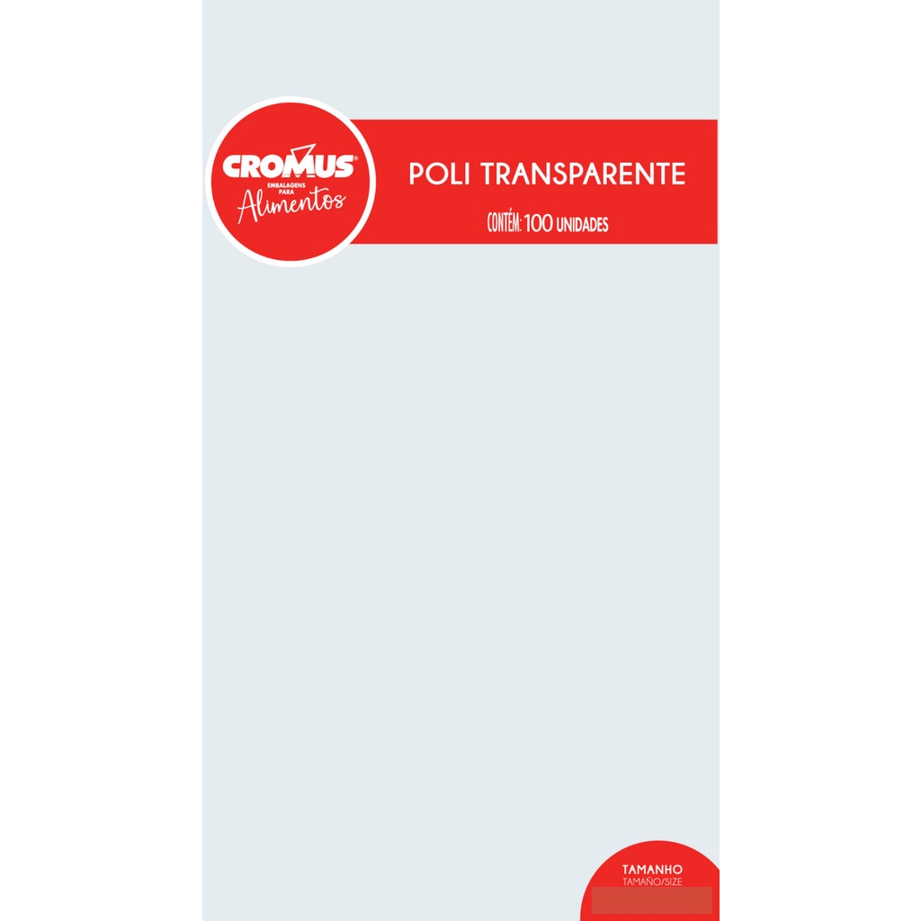 Saco Transparente Incolor 15x29 20x29 25x37 - 100 Unidades cada - Cromus