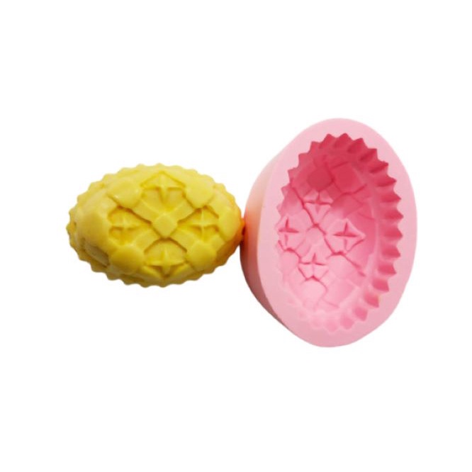 Forma De Silicone Sabonete Oval Estrela Para Sabonete