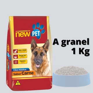 Ração New Pet 15kg Sabor Carne - 1kg A Granel