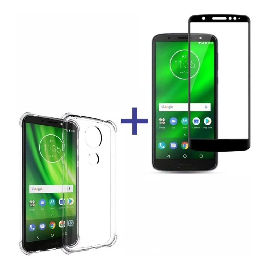 Capa Capinha Anti Shock Motorola Moto G6 Play Xt1922 + Pelicula Vidro 3D em Oferta na Shopee