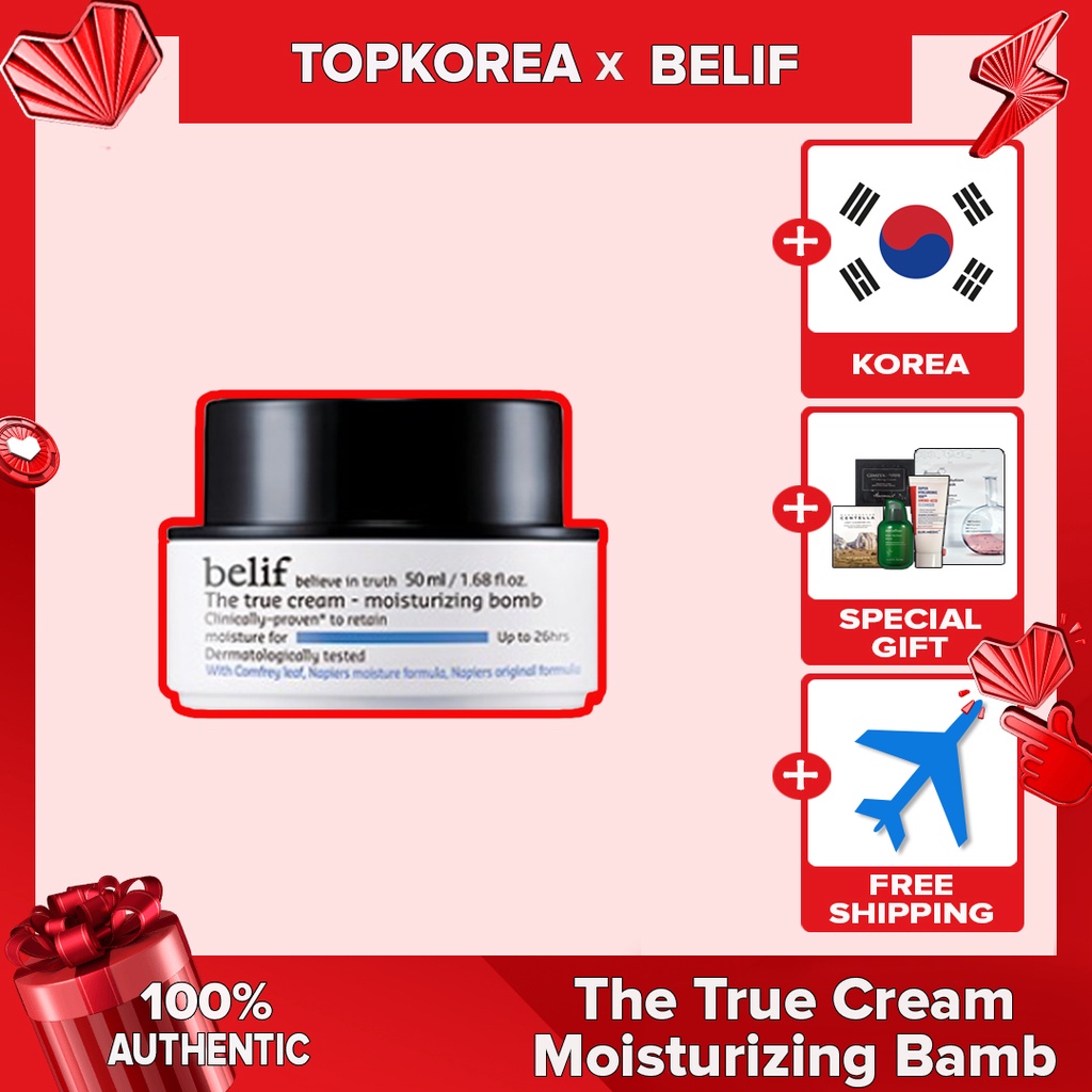 ★ BELIF THE TRUE CREAM-Bomba Hidratante 50ml/TOPKOREA/Envio Da Coreia