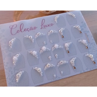 Adesivos Joias de Unhas Luxo (C11 Para cantinho e central) Modelos pé e mão c11. (22)