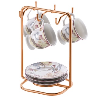 Suporte Organizador Pires Xícaras Café Rosé Gold Cobre - 1124rg Future