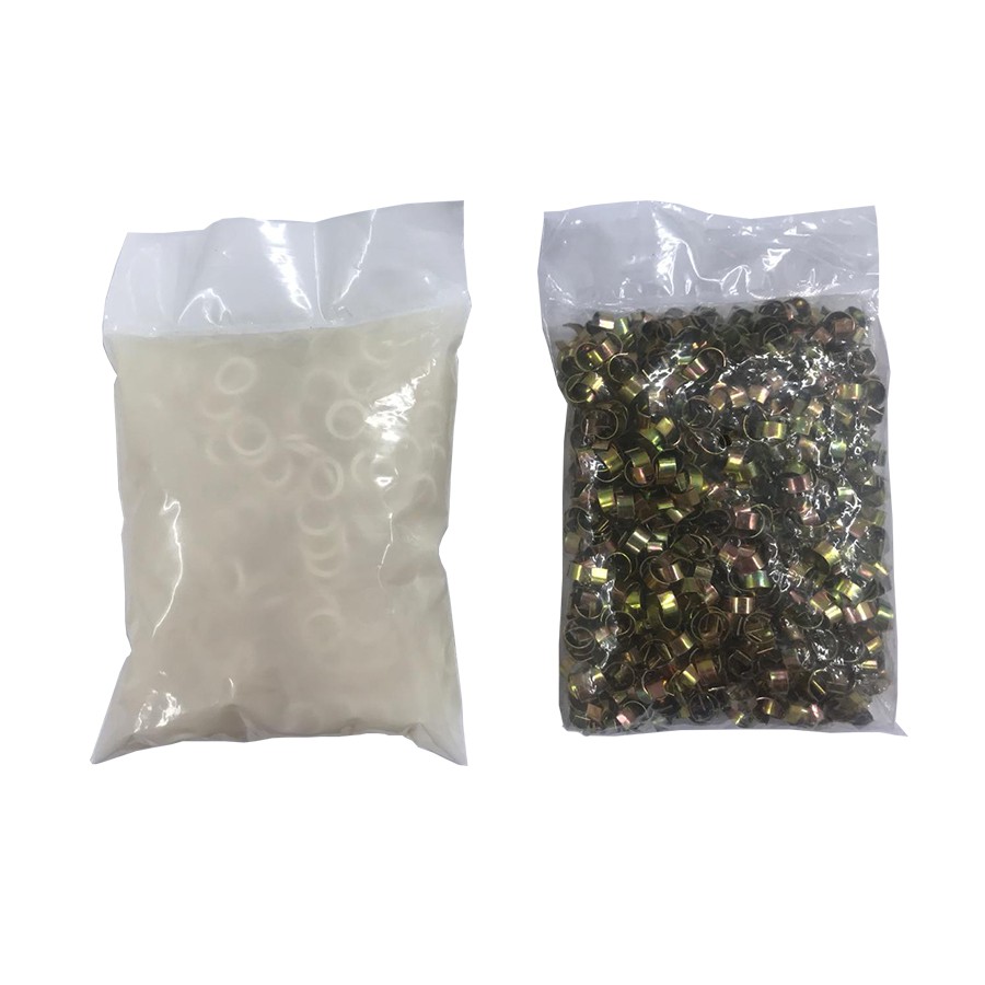 Kit 1.000 Anilhas + 1.000 Elásticos Para Laços Pet