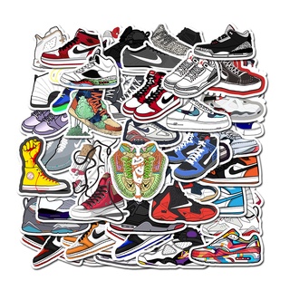 50Pcs Cartoon Fashion Waterproof Sticker Skateboarding Snowboard Retro Vinyl Sticker Graffiti Notebook Sticker