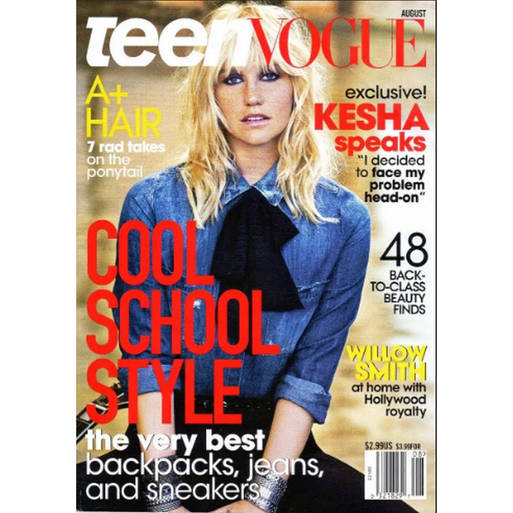 REVISTA TEEN VOGUE, DE AGOSTO/2014, COM KESHA NA CAPA.
