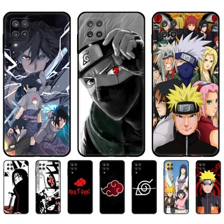 Para Samsung Galaxy A22 4G 5G A22S A42 5G A12 back cover Bag Caso De Telefone Silicone Macio tpu Preto Naruto Kakashi Uchiha Itachi anime