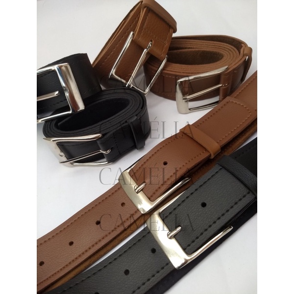 Cinto Masculino Kit 2 Cintos Fivela Simples em Oferta na Shopee