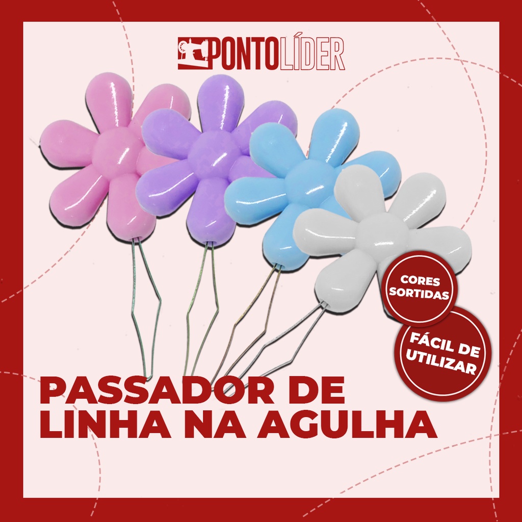 Enfiador De Agulha Passador de Linha Na agulha Flor Colorido