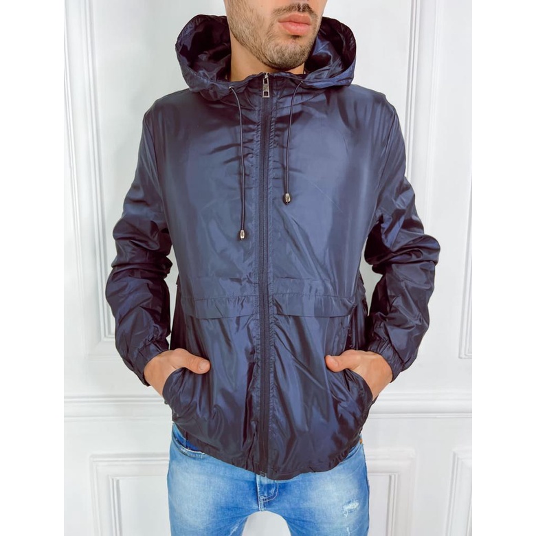 Jaqueta Masculina Corta Vento com Touca e Bolsos Lateriais