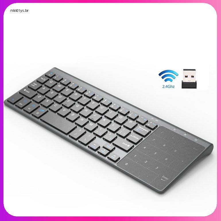 Fino 2.4 Ghz Usb Mini Teclado Sem Fio Com O Número Touchpad Teclado Numeric Para Tablet Desktop Pc Portátil